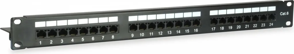 Patch panel EQUIP 135425, 24 porta RJ-45, 1U, rack mounting, e zezë - 1