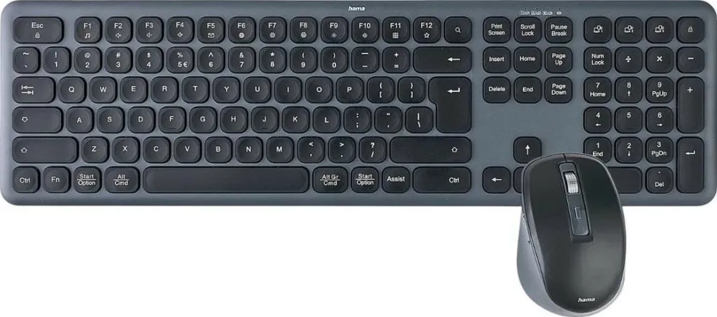 Set multi-device Hama WK-550/WKM-550, maus + tastierë, e zezë - 1