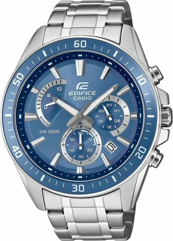 Orë dore për meshkuj Casio Edifice, argjendtë - 1