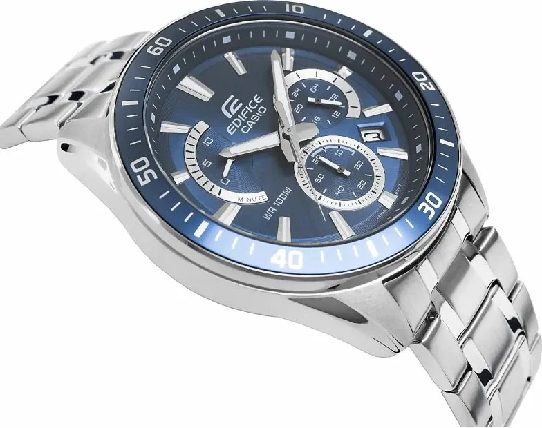 Orë dore për meshkuj Casio Edifice, argjendtë - 2
