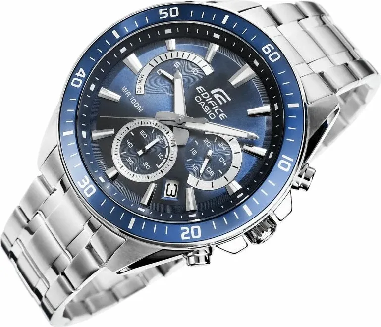 Orë dore për meshkuj Casio Edifice, argjendtë - 3