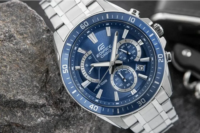 Orë dore për meshkuj Casio Edifice, argjendtë - 4