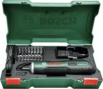 Kaçavidë elektrike Bosch PushDrive, 3.6V, 1.5Ah, 32 bitë, ngjyrë e gjelbër