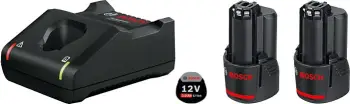 Set baterie & karikues Bosch Basis Starter Set 2x2.0Ah + GAL 12V-40, 12V, i zi