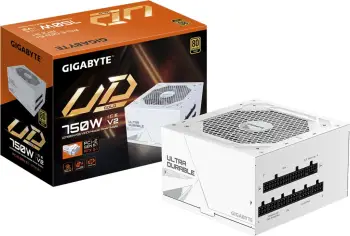 Kasë energjie Gigabyte UD750GM PG5 ICE, 750W, 80 PLUS Gold, Modular, Bardhë