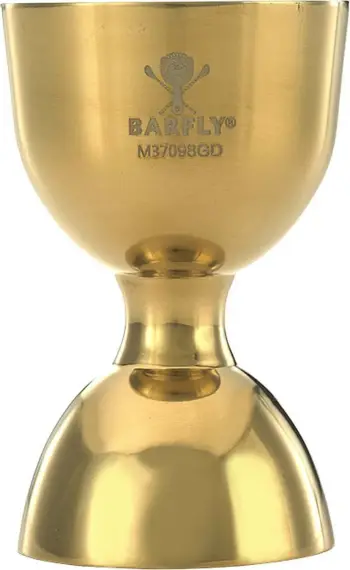 jigger kambanor, BarFly M37098GD, 25/50 ml, çelik inoks 18/8, buzë e drejtë, ar