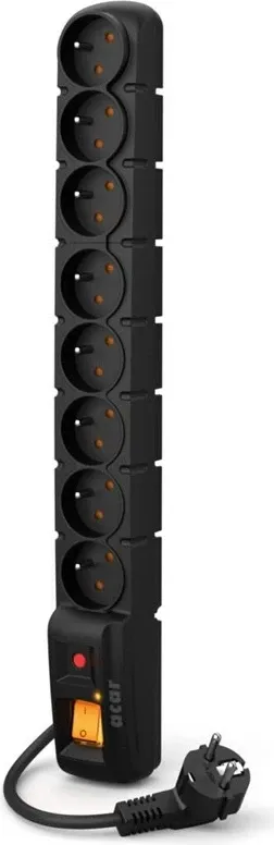 Shirit rryme Acar S8, 8 dalje AC, 230 V, 3m, Zi - 1