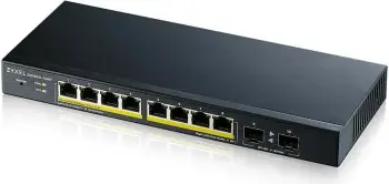 Switch Zyxel GS1900-10HP, Managed, L2, Gigabit Ethernet, PoE, Wall mountable