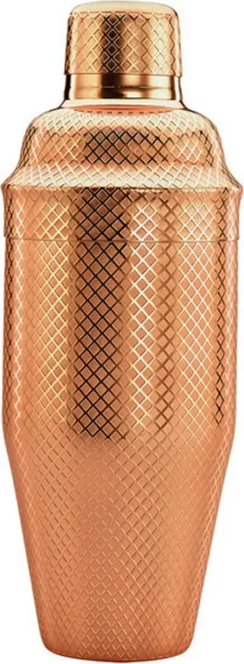shaker koktejesh, BarFly, Diamond Lattice Japanese Style 3-pjesësh, 700 ml, inox 18/8, bakër