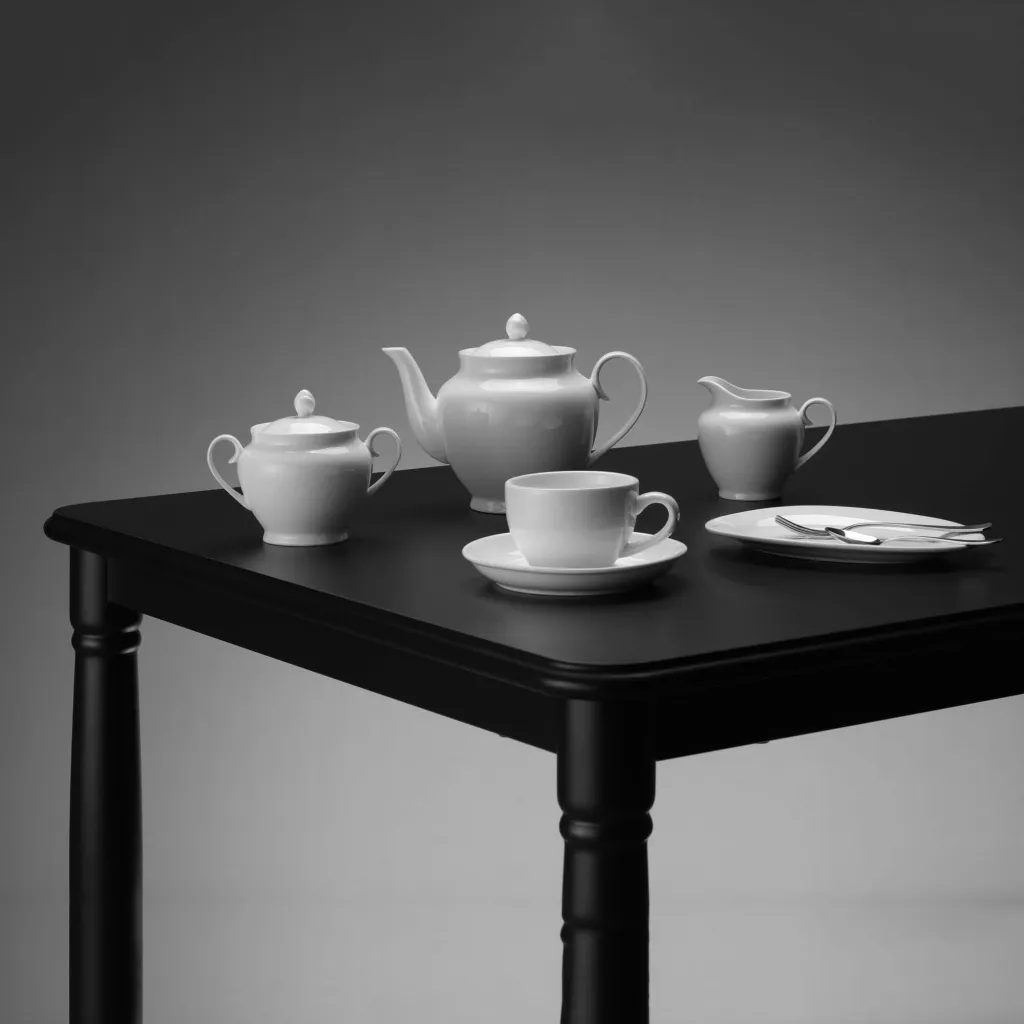Çajnik porcelani, Fine Dine Pure, 1L, krem - 3