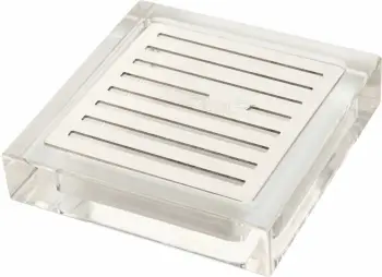 Tabaka pikimi, Rosseto, LD108, akrilik me futje çeliku inox, katrore, transparente