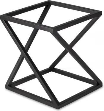 stendë bufeti Fine Dine Skiatos, metal i veshur me pluhur, 180x180x200 mm / 200x200x300 mm, e zezë