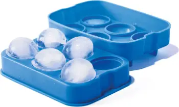 Kallëp sfera akulli silikon, Bar Up, 6 zgavra, diametër 45 mm, blu