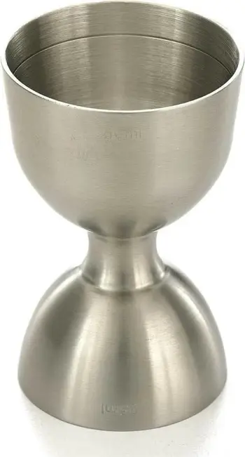 Jigger matës barmanësh, BarFly, 25/50 ml, inoks 18/8, buzë e drejtë, argjendtë/bakër antik