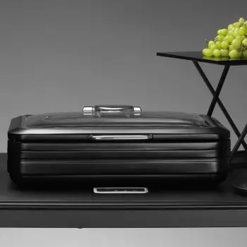 Enë ngrohëse buffet, Fine Dine, De Luxe Black Induction GN 1/1, kapak xhami, çelik inoks, e zezë