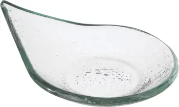 Pjatë fingerfood Fine Dine Vetro Rain Drop 80x100mm, qelq transparent, set 6 copë