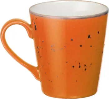 Filxhan Fine Dine Dahlia 280 ml porcelan portokalli, set 6 copë
