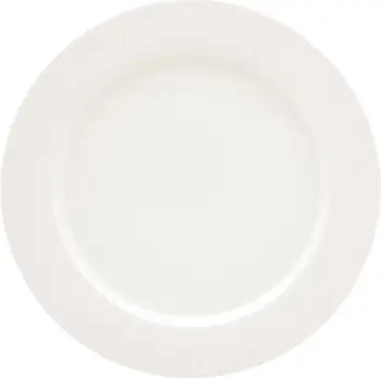 Pjatë e sheshtë Porland Dove Ø300 mm, porcelan, krem, set 6 copë