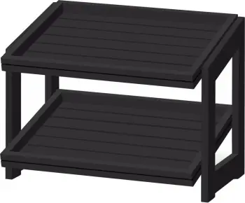 Stendë 2-nivelëshe, Fine Dine, Madeira Black, 574x323x441 mm, druri, e zezë