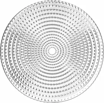 Pjatë e sheshtë Fine Dine Vibe Ø210mm, qelq, transparente, set 6 copë