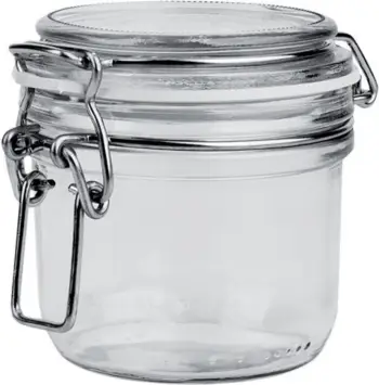 Kavanoz qelqi Bormioli Rocco Fido 200 ml, me kapak hermetik, set 6 copë