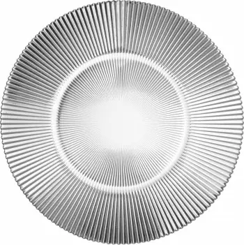 Pjatë e sheshtë Fine Dine Aura, Ø280 mm, qelq, transparente, set 6 copë