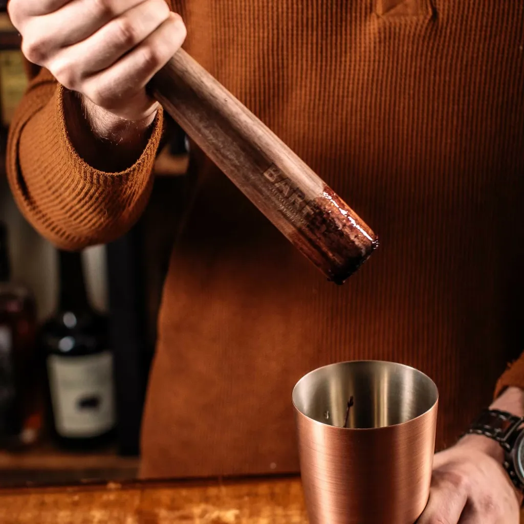 Shtypëse koktejesh, BarFly, dru 185mm, kafe - 5