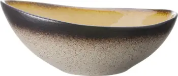 Tas ovale Fine Dine Topaz 240 mm 1.5 L stoneware, e verdhë, set 2 copë