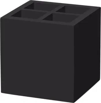 Mbajtëse takëme dhe peceta Fine Dine Madeira Black 150x150x150 mm, dru, e zezë