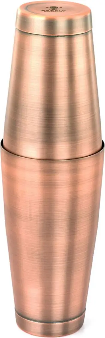 Set shaker koktejli, BarFly, 700 ml + 500 ml, bakër antik