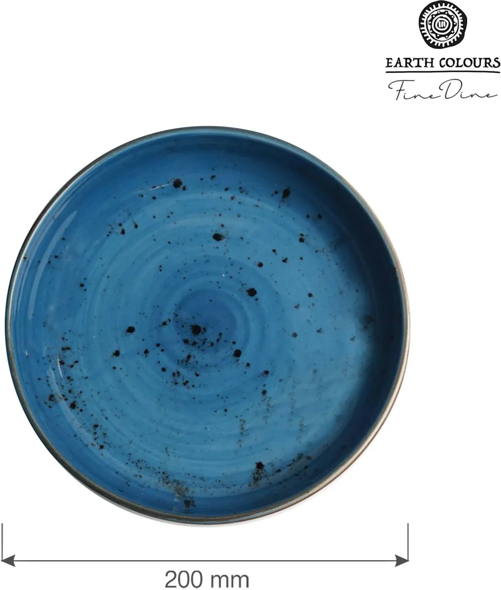 Tas i cekët Fine Dine Iris 200 mm Blu, set 4 copë - 8