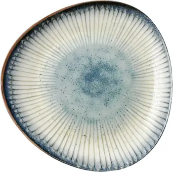 Pjatë trekëndore porcelani Fine Dine Galaxy 260 mm, blu, set 6 copë