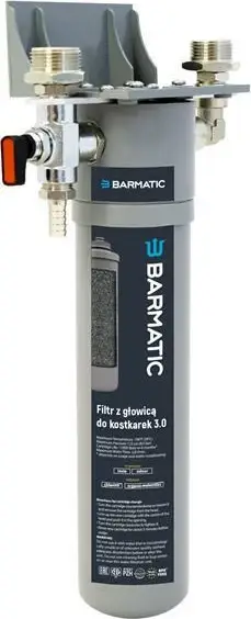 Filter uji për makina kubash akulli nënbanak, Barmatic, 3.0, kapacitet 30,000 L / 12 muaj, 180x90x340 mm, montim në mur