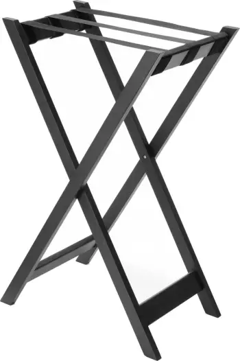 Stendë tabaka palosëse, Fine Dine, Madeira Black Teakstand 980/830 mm, dru, e zezë/kafe