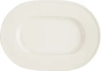 Pjatë servirjeje ovale Porland Line Ø250 mm, krem, set 6 copë