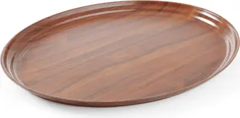 Tabakë shërbimi, Amerbox, Montana Non-slip Surface, ovale 265x200 mm, kafe (imitim arrë)