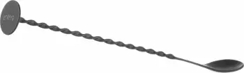 lugë bar me muddler, Bar Up, 280 x 35 mm, çelik inox i veshur me pluhur, e zezë