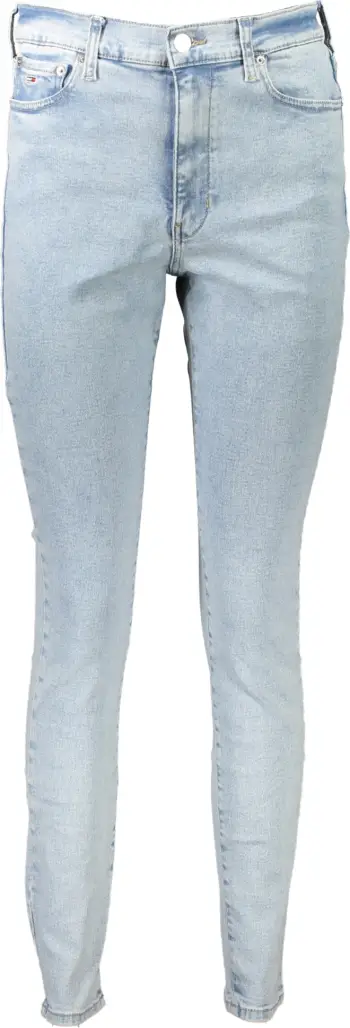 Pantallona xhins TOMMY HILFIGER Sylvia High Super Skinny femra, kaltër e çelët
