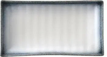 Pjatë servirimi drejtkëndore Fine Dine Silk 272x150 mm, stoneware, set 3 copë, gri