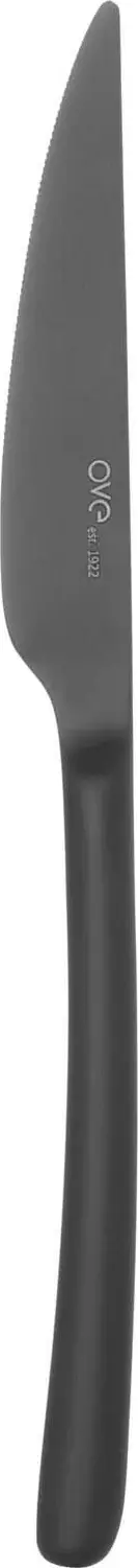 Thikë tavoline OVE Amarone Black 237 mm, çelik inox 18/10, trashësi 4 mm, e zezë, set 12 copë