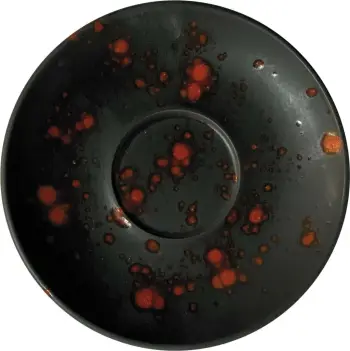 Pjatëz cappuccino Fine Dine Bloom 160 mm, e zezë, set 6 copë