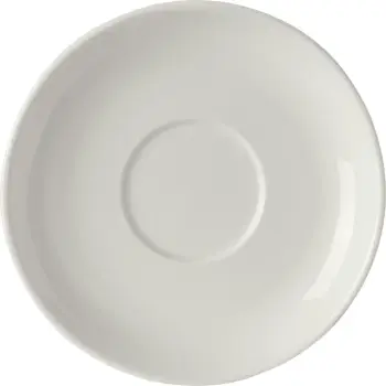 Pjatëz për filxhan espresso Fine Dine Pure Crema 120mm, porcelan, krem, set 12 copë