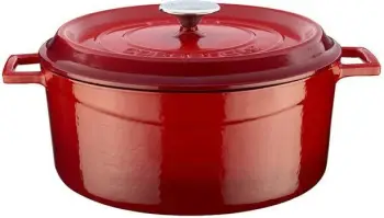 Kaserolë rrumbullakët gize, LAVA, 28 cm, 6.7 L, e kuqe