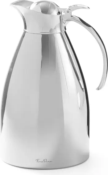 Termos kafe/çaj, Fine Dine, 1.5 L, me dorezë dhe mekanizëm me levë, inox argjendtë