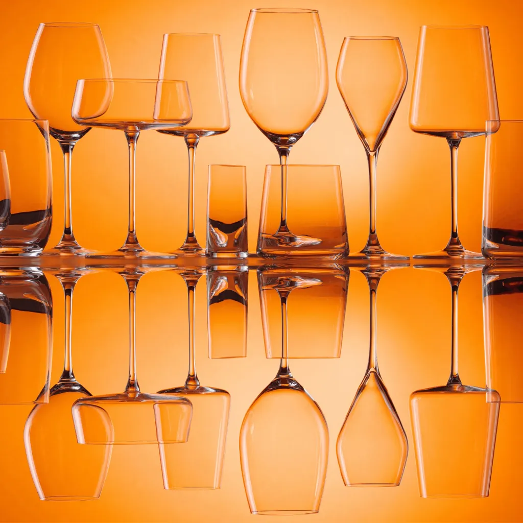Gotë vere RONA Le Vin Chardonnay 480 ml, transparente, set 6 copë - 8