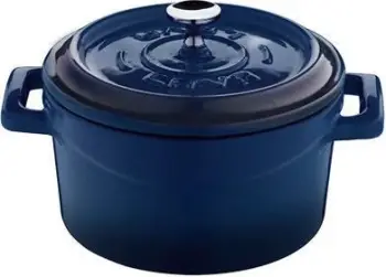 kastruçe gize e rrumbullakët me kapak, LAVA, 12 cm 500 ml, blu/kuqe
