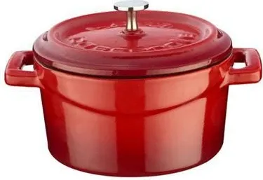 kaserolë gize e rrumbullakët, LAVA, 12 cm, 500 ml, e kuqe - 2