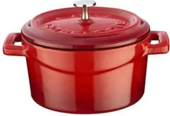 kaserolë gize e rrumbullakët, LAVA, 12 cm, 500 ml, e kuqe
