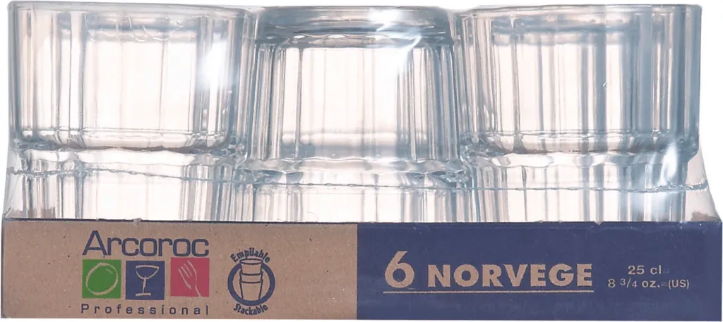 Gotë highball Arcoroc Norvege 320 ml transparente, set 6 copë - 8