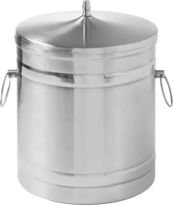 Kovë akulli me dy shtresa, Bar Up, 5L, inox, Ø200 x H230mm, argjendtë